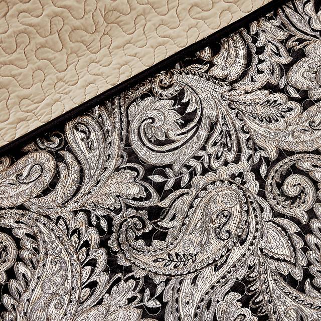 Zandria Black 6 Pc Queen Coverlet Set - Thumbnail - Image 4