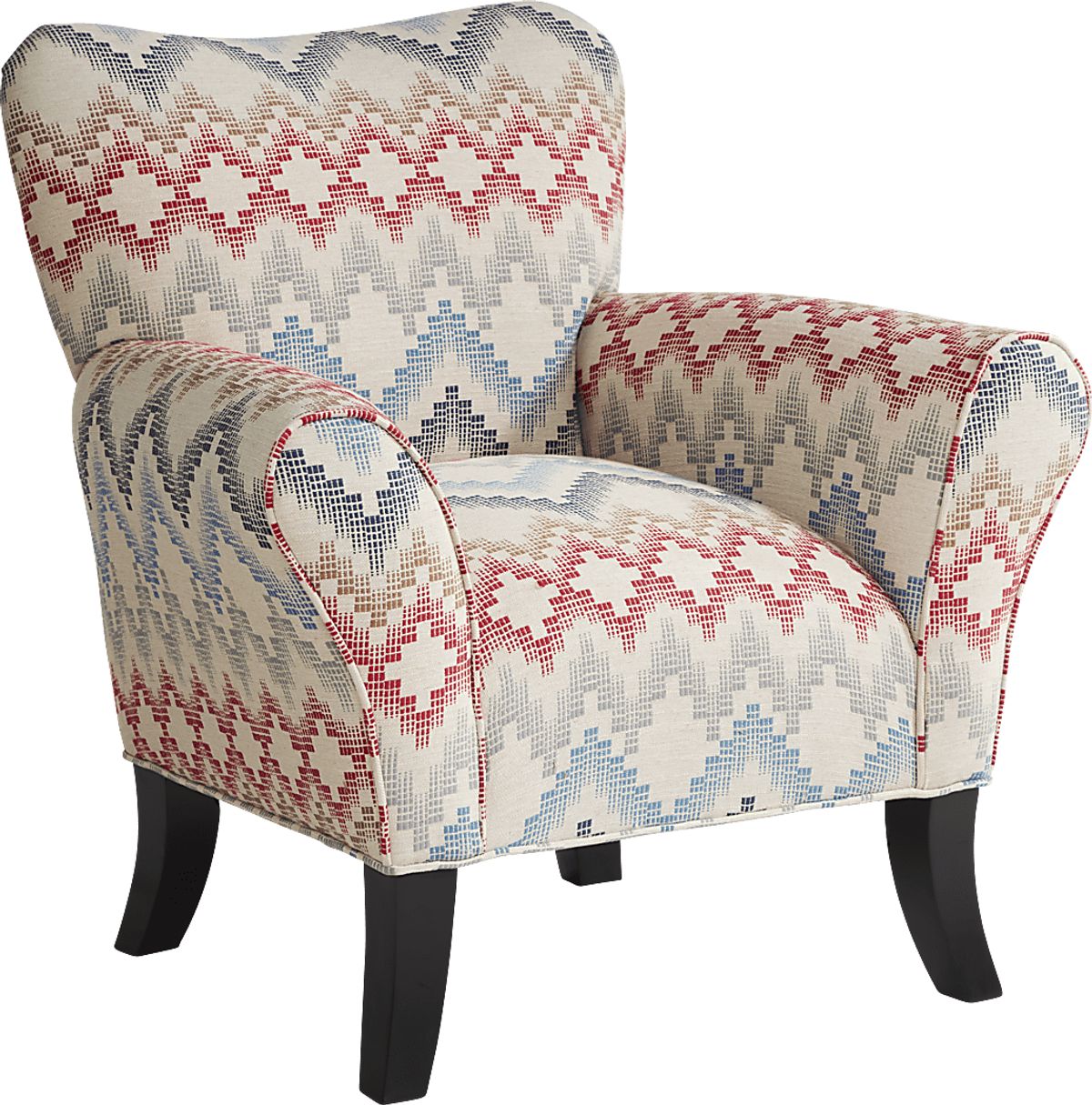 Zane Blue Polyester Fabric Accent Chair Rooms to Go