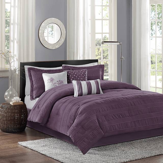 Zanya Plum 7 Pc King Comforter Set - Thumbnail - Image 2