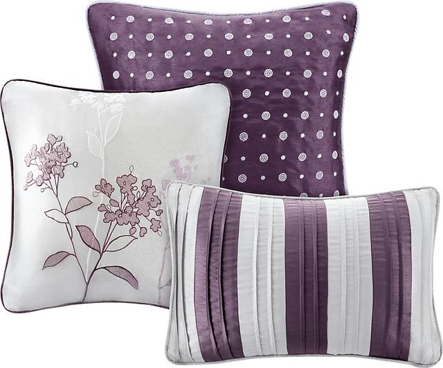 Zanya Plum 7 Pc King Comforter Set - Thumbnail - Image 3
