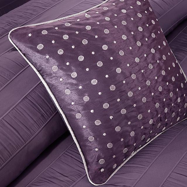 Zanya Plum 7 Pc King Comforter Set - Thumbnail - Image 4