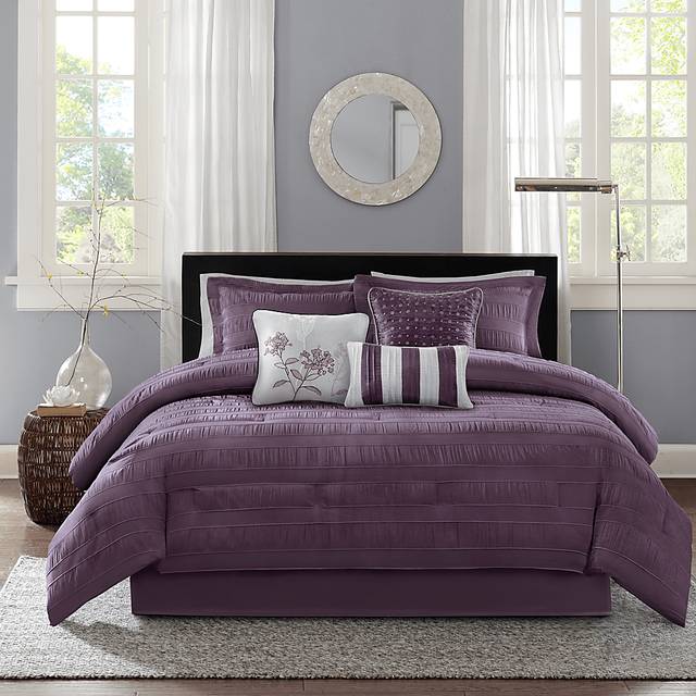 Zanya Plum 7 Pc King Comforter Set - Thumbnail - Image 1