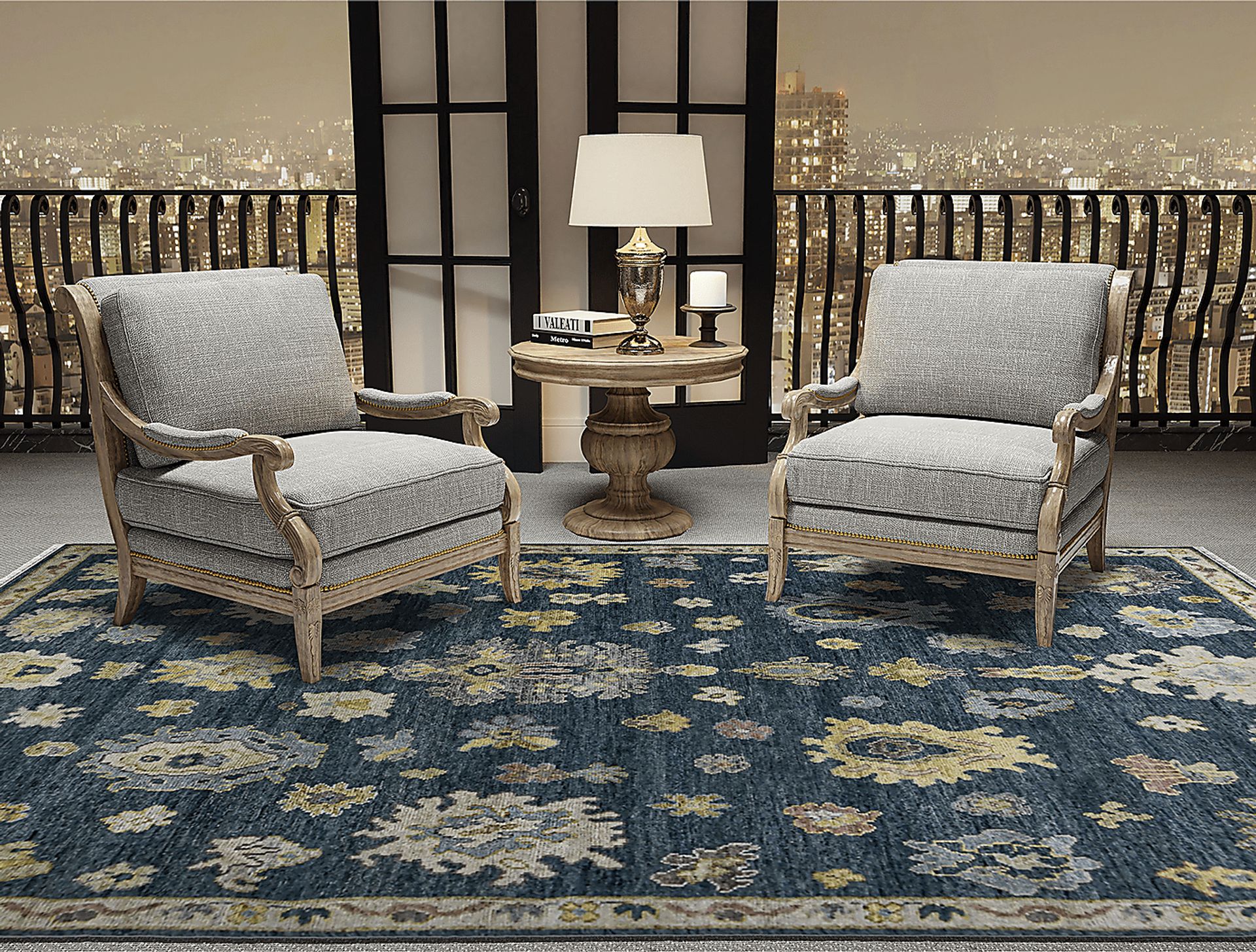 Zaola Blue 9' x 12' Rug - Image 2