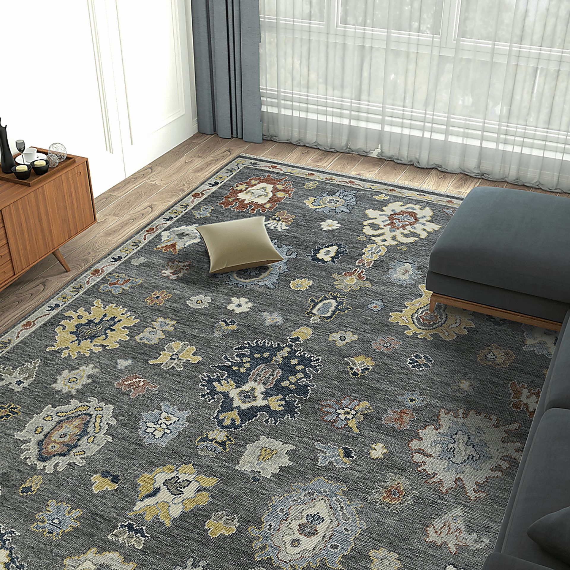 Zaola Gray 10' x 14' Rug - Image 2