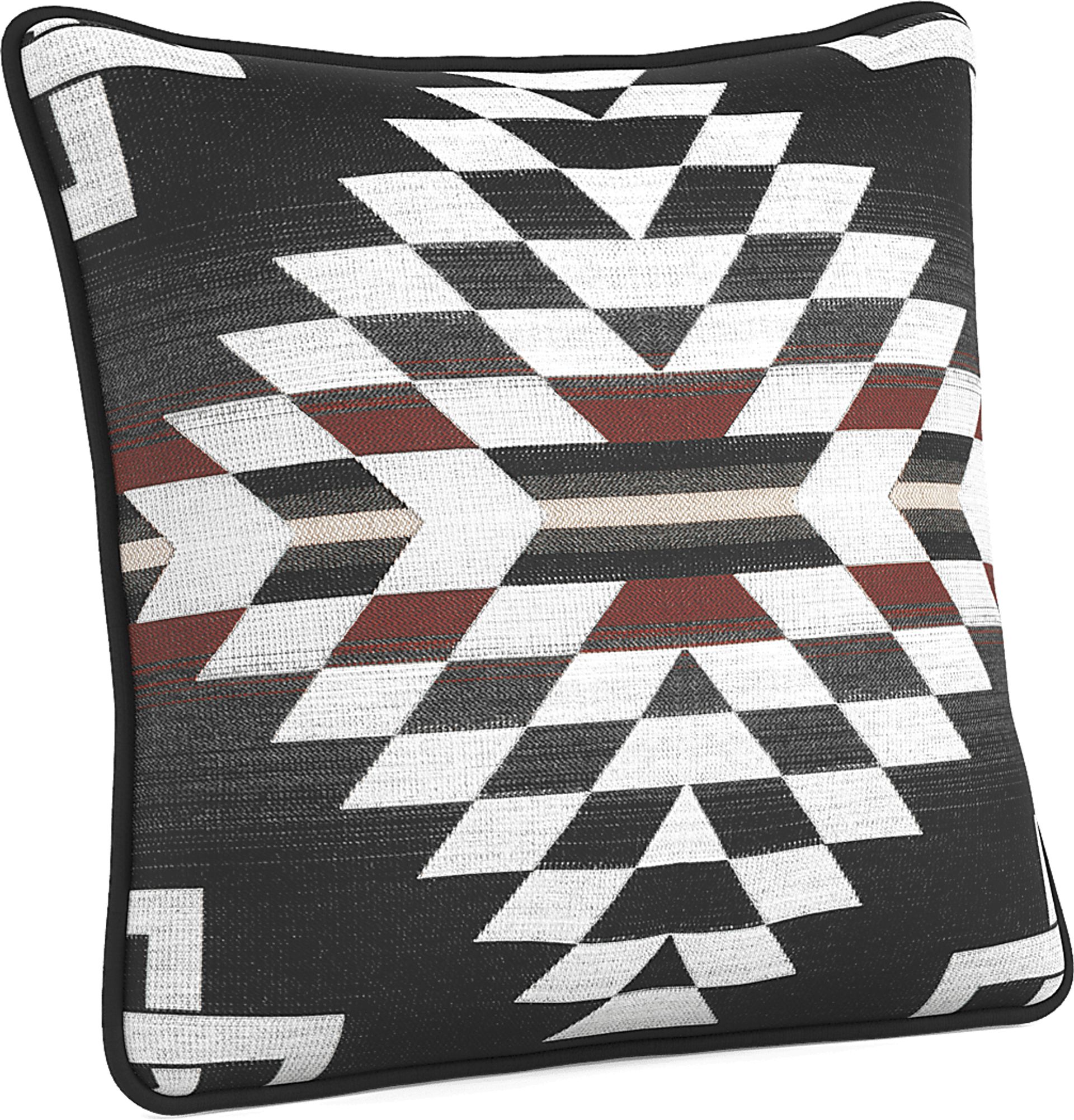 Zapotec Black Indoor/Outdoor Accent Pillow, Set of Two - Image 2
