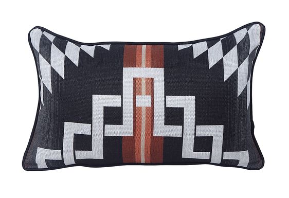 Zapotec Black Indoor/Outdoor Accent Pillow