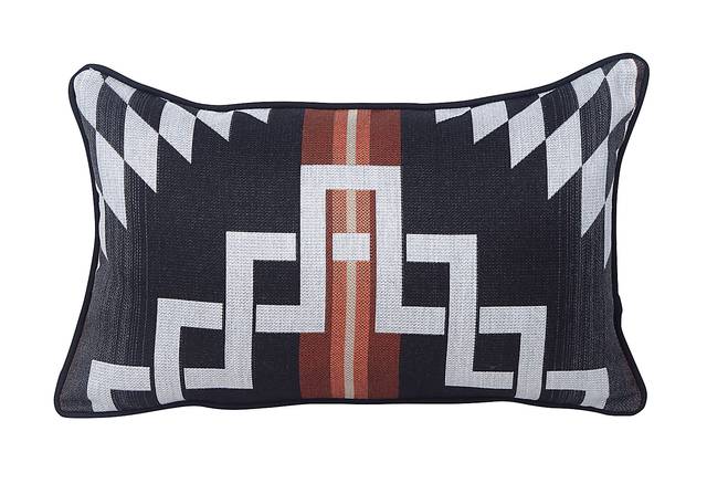 Zapotec Black Indoor/Outdoor Accent Pillow - Thumbnail - Image 1
