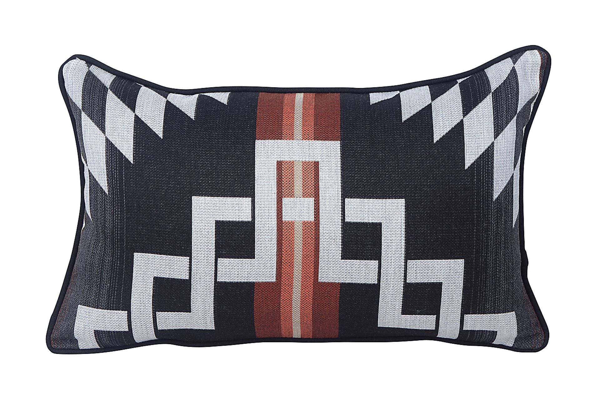 Zapotec Black Indoor/Outdoor Accent Pillow - Image 1