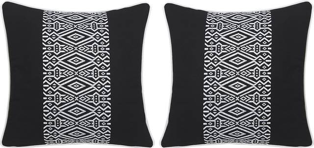 Zaraska Ebony Indoor/Outdoor Accent Pillow, Set of Two - Thumbnail - Image 1