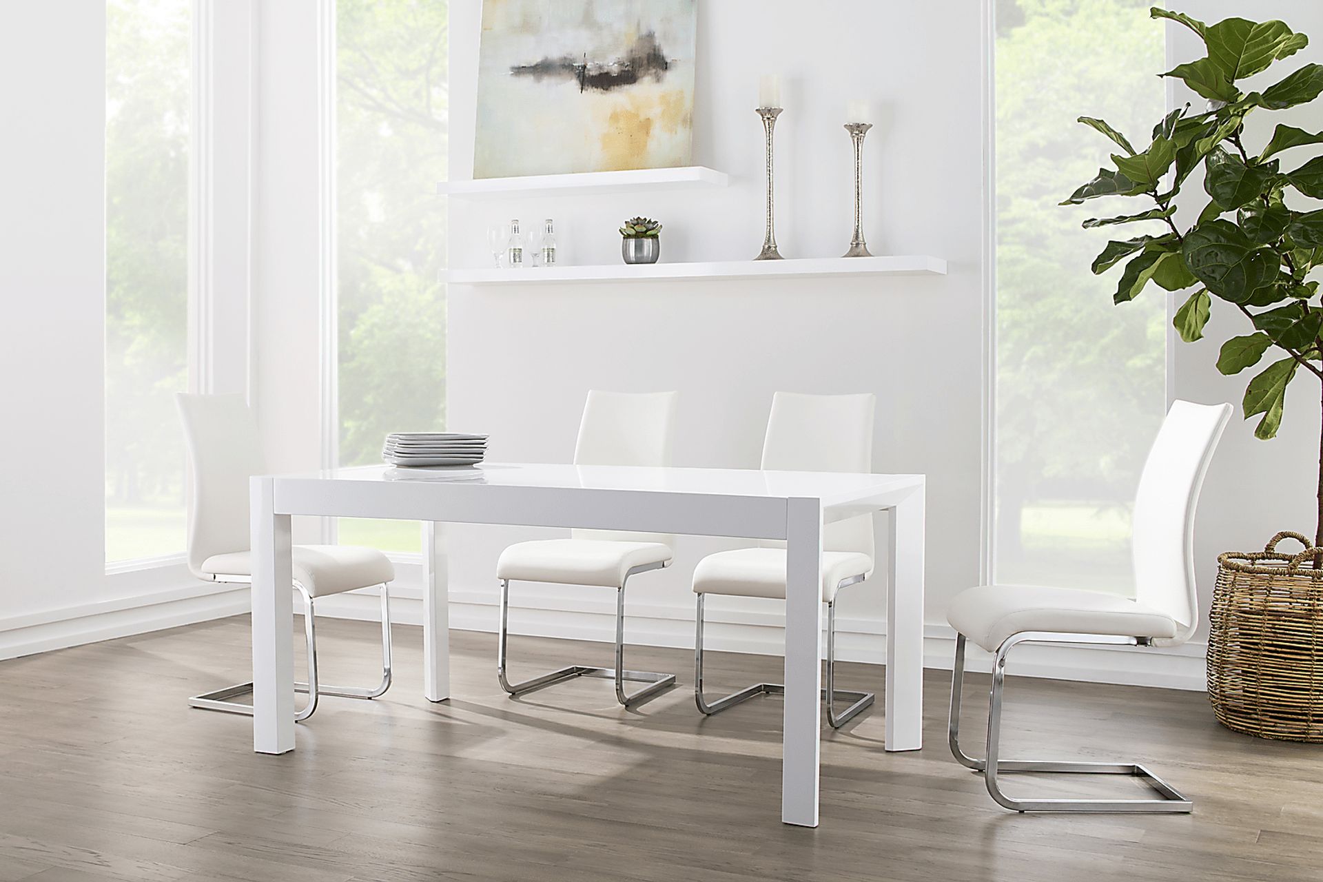 Zareck White Dining Table - Image 2