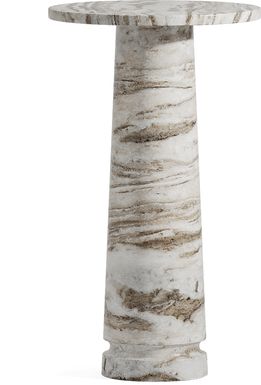 Zareen Brown Marble Accent Table