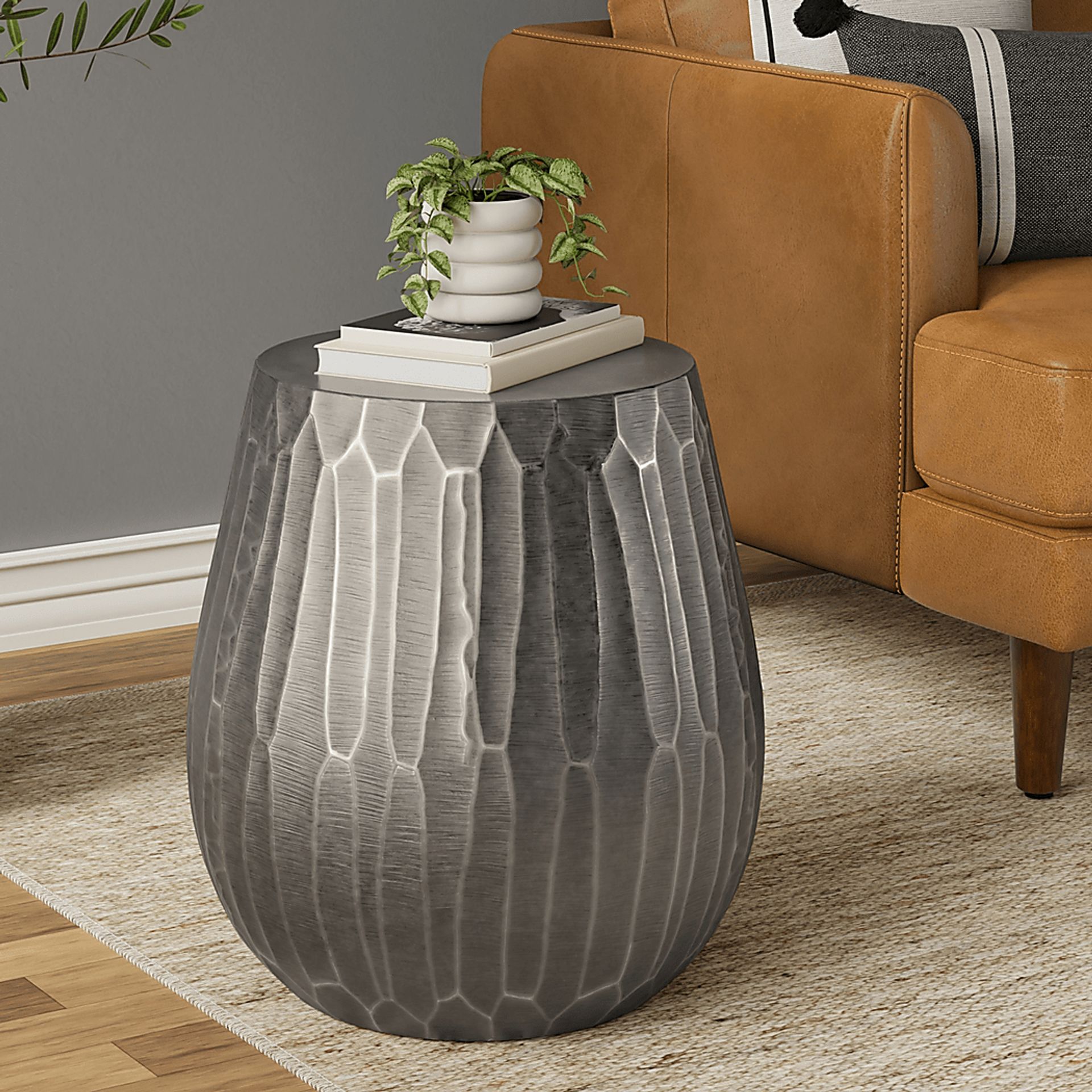 Zarrin Gray Side Table - Image 2