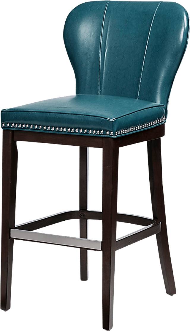 Zarroll Blue Counter Height Stool - Thumbnail - Image 1