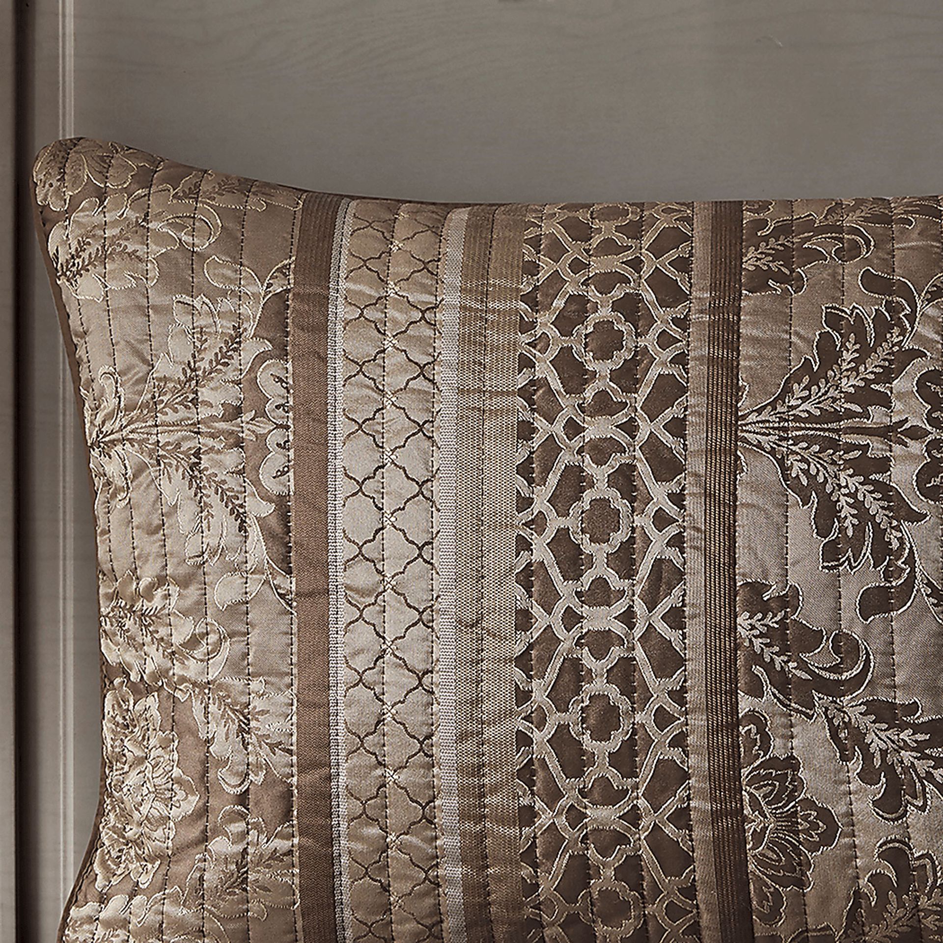 Zavis Brown 6 pc Full/ Queen Quilt Set - Image 6
