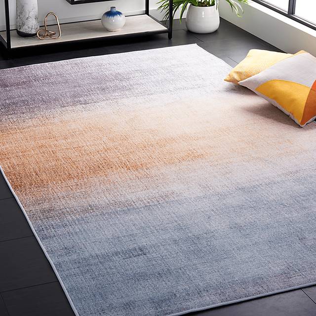 Zavo Gray/Rust 5' x 8' Rug - Thumbnail - Image 2