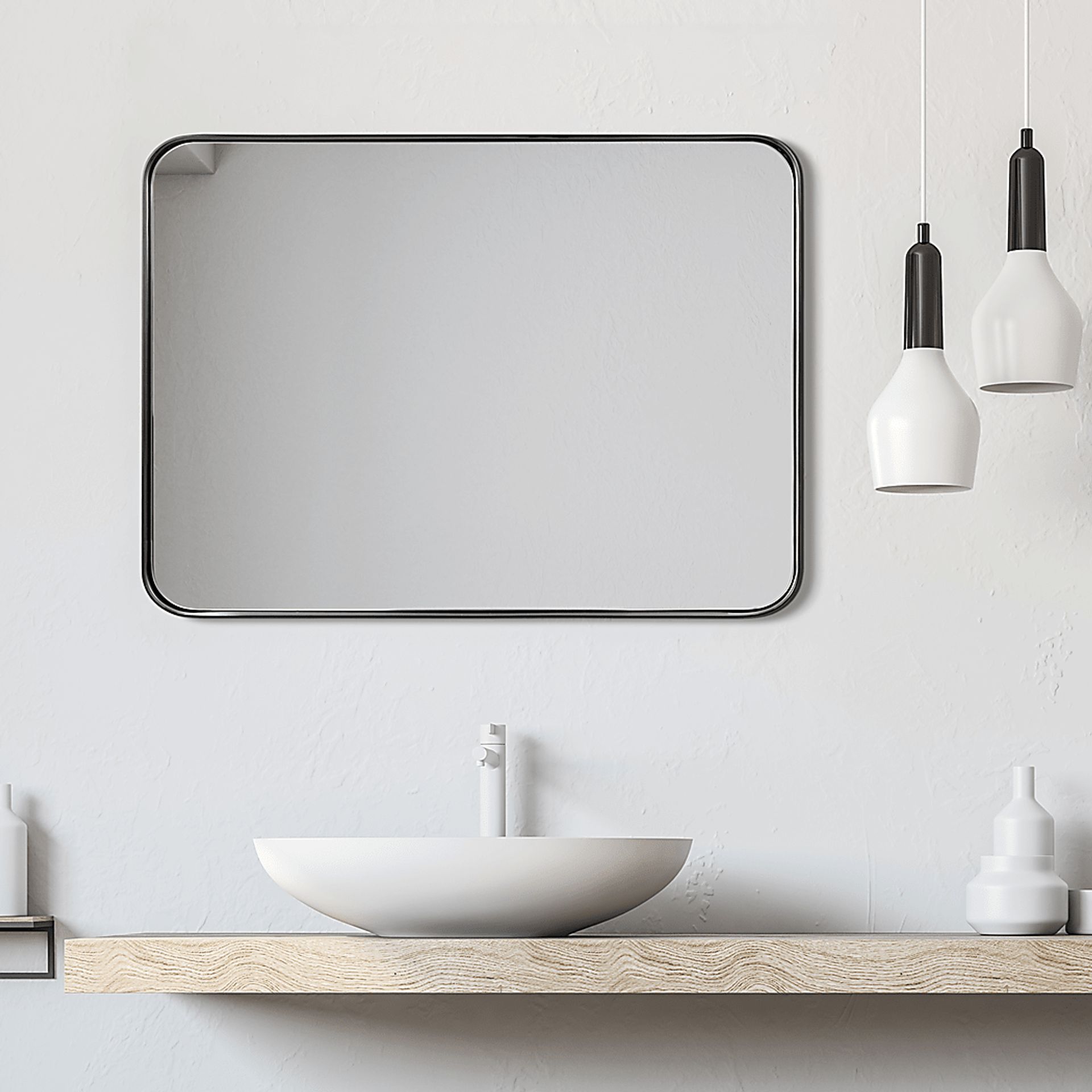 Zaylee Black Rectangular Mirror - Image 12