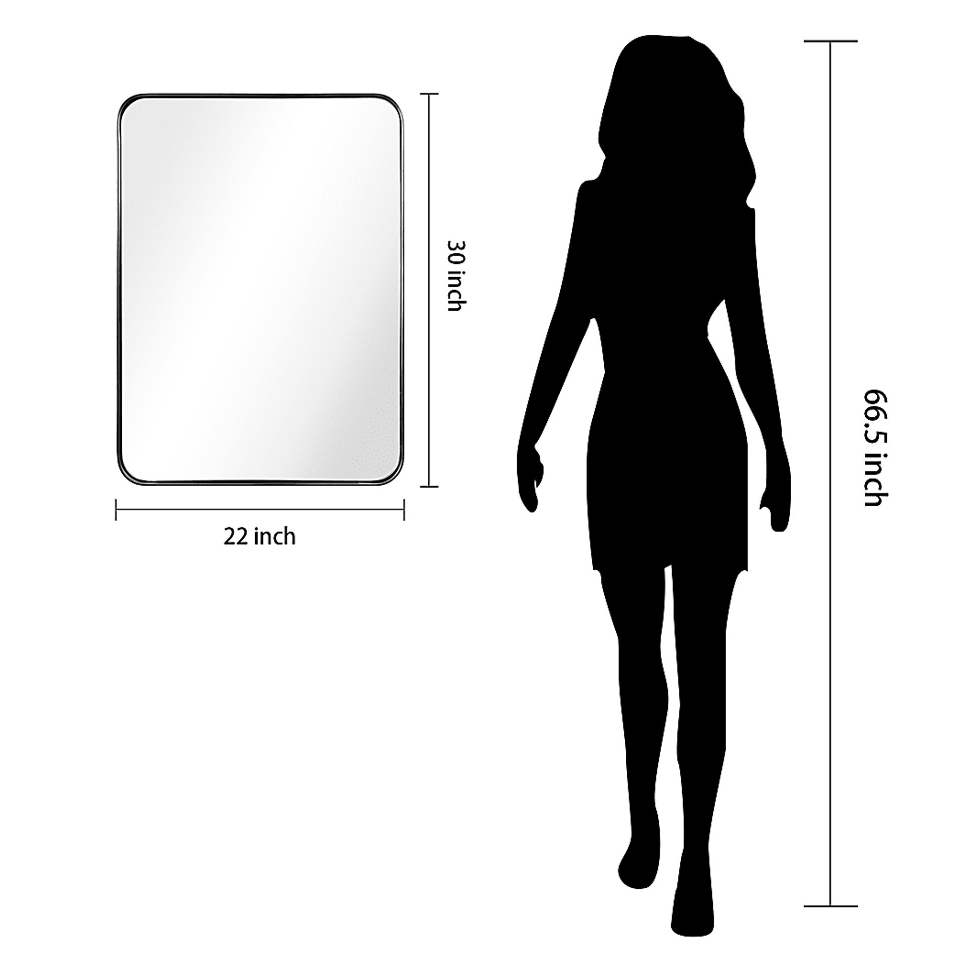 Zaylee Black Rectangular Mirror - Image 8
