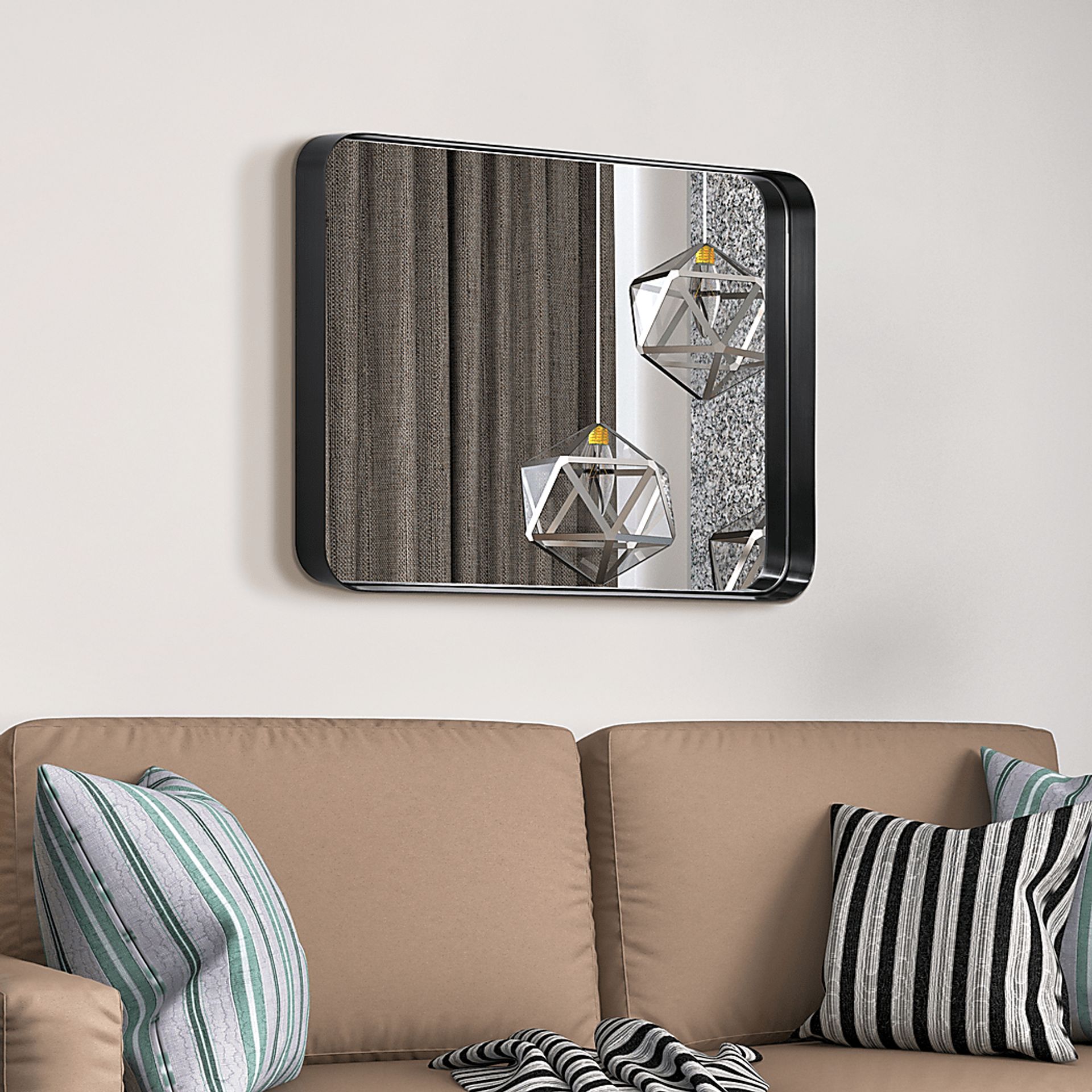 Zaylee Black Rectangular Mirror - Image 10