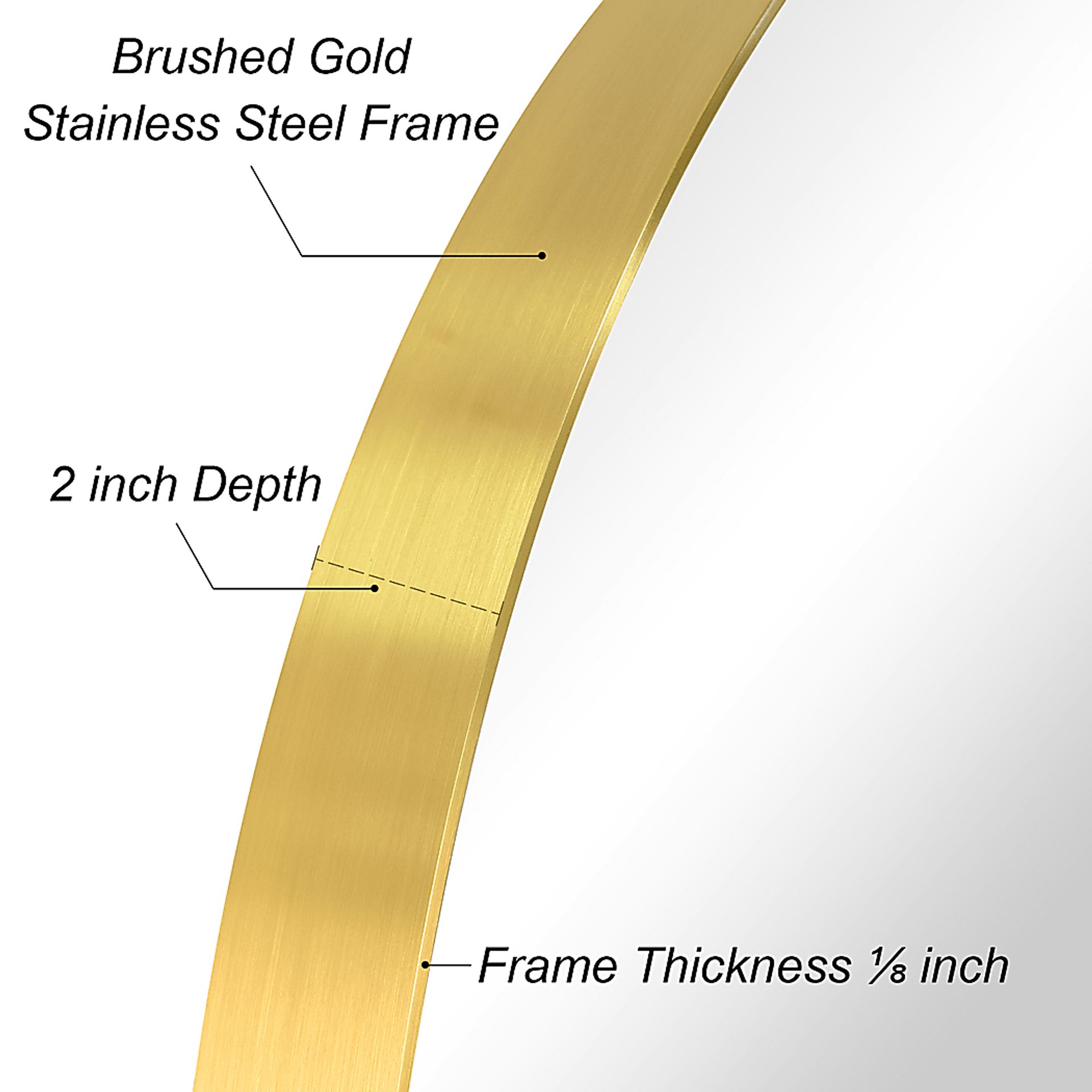 Zaylee Gold Round Mirror - Image 4