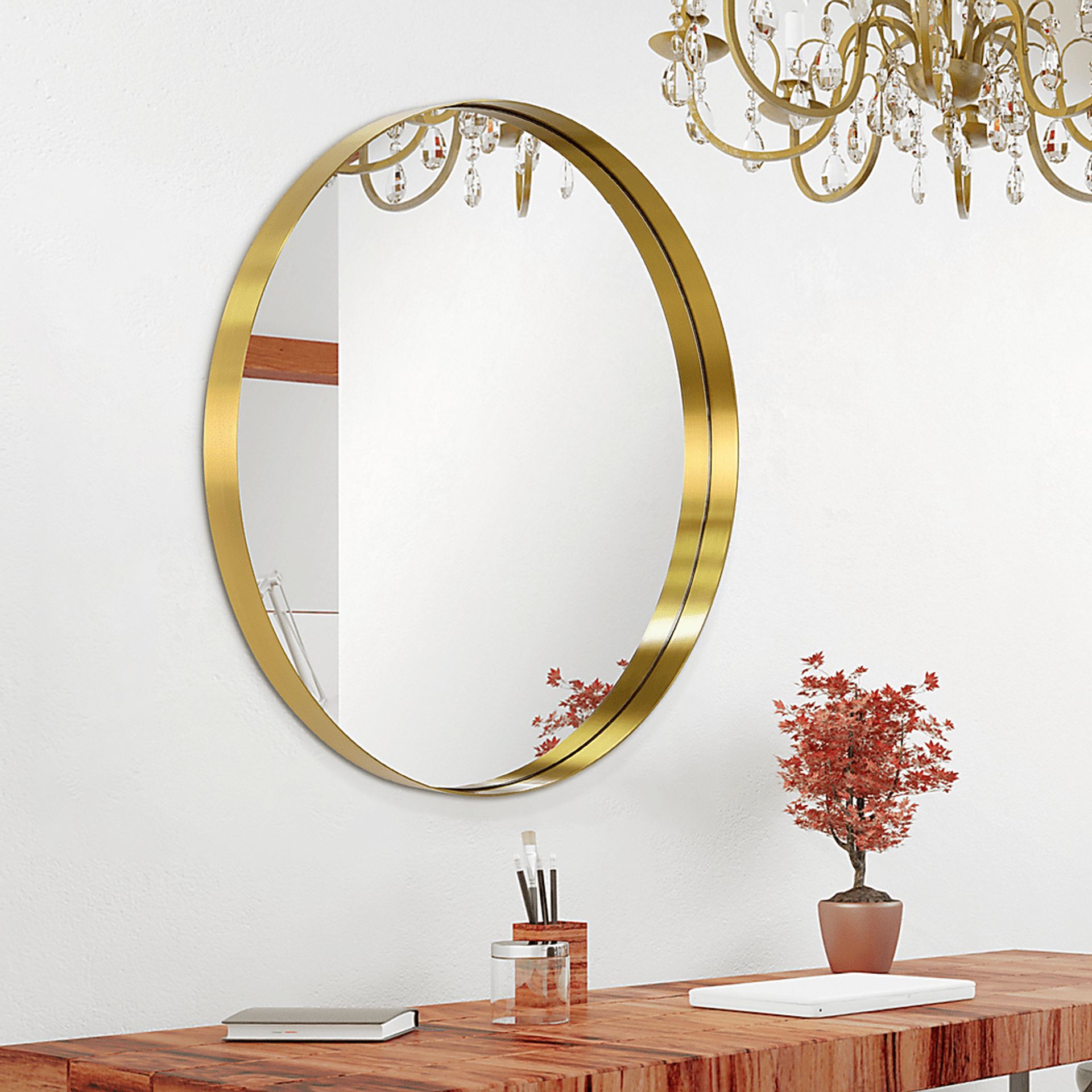 Zaylee Gold Round Mirror - Image 6