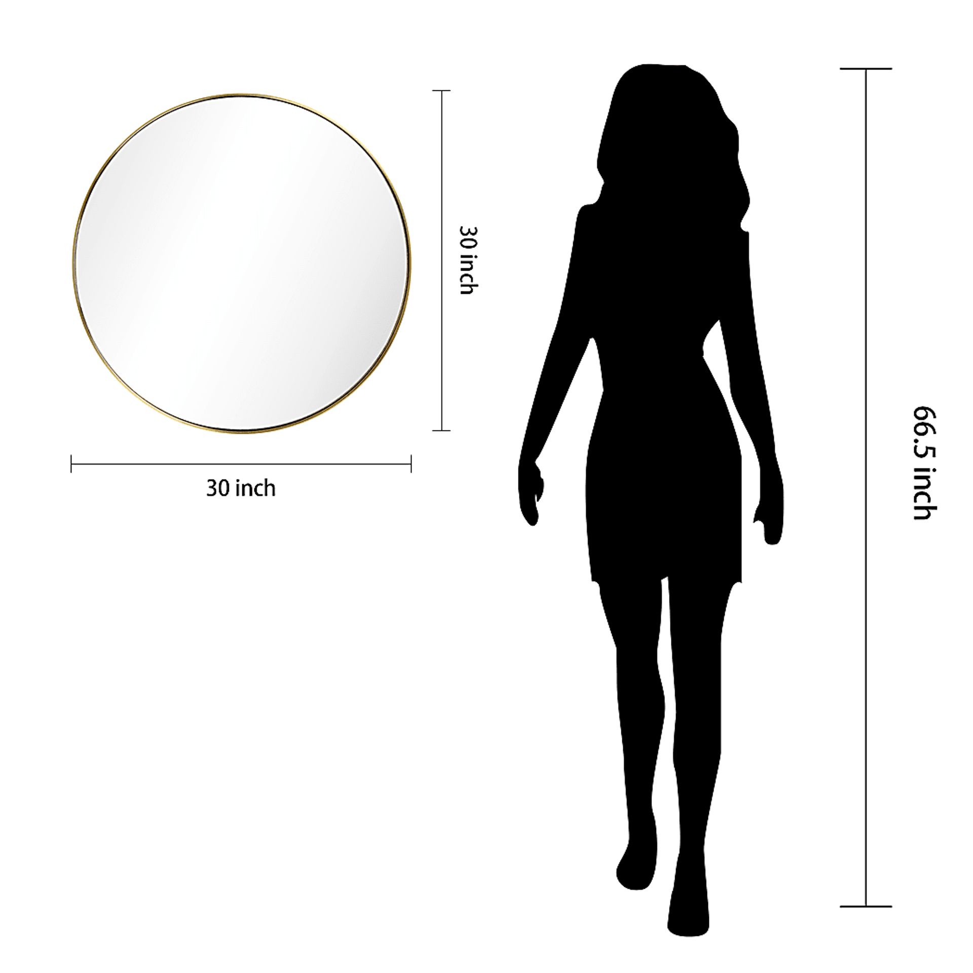 Zaylee Gold Round Mirror - Image 8