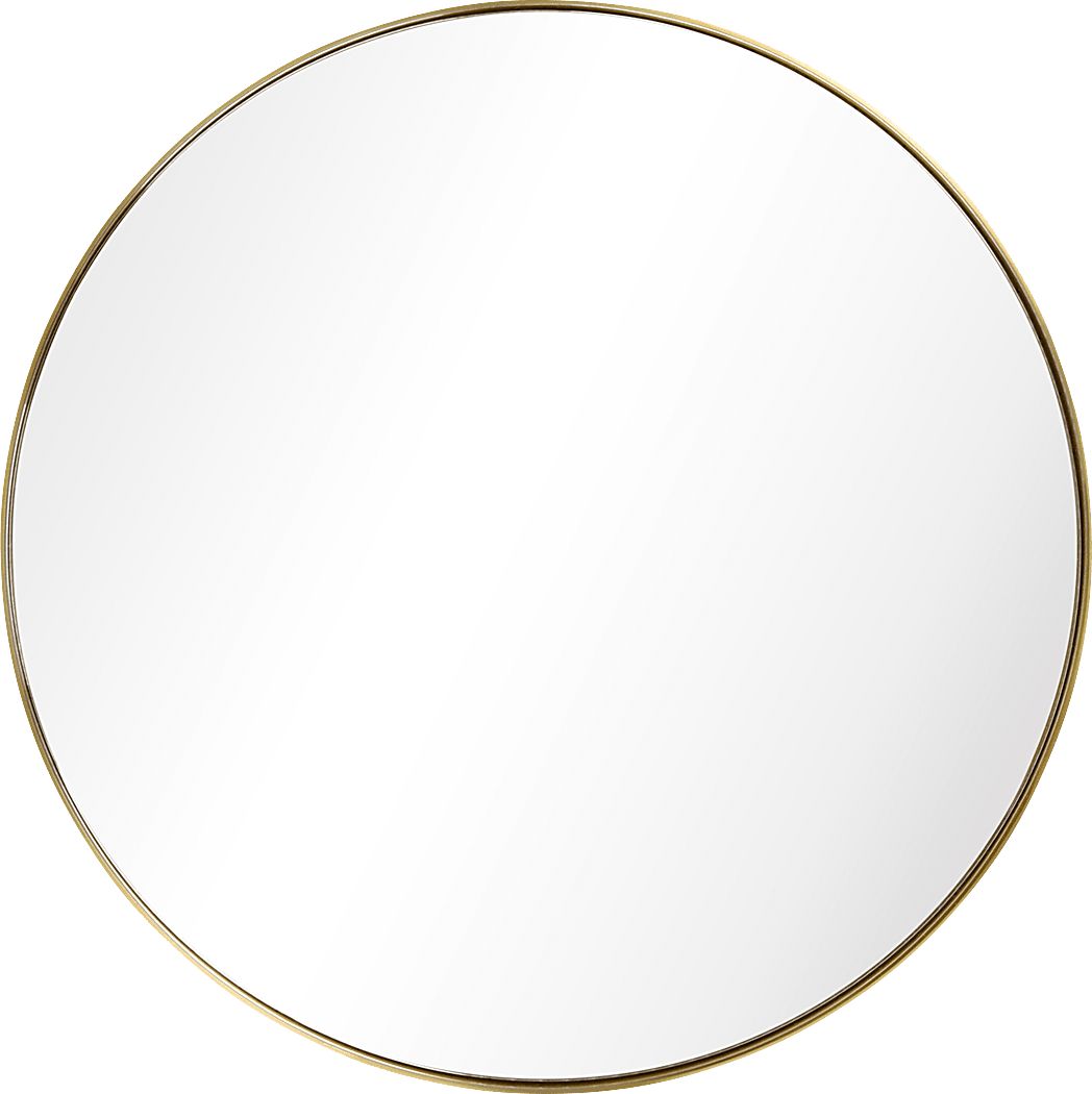 Zaylee Gold Round Mirror