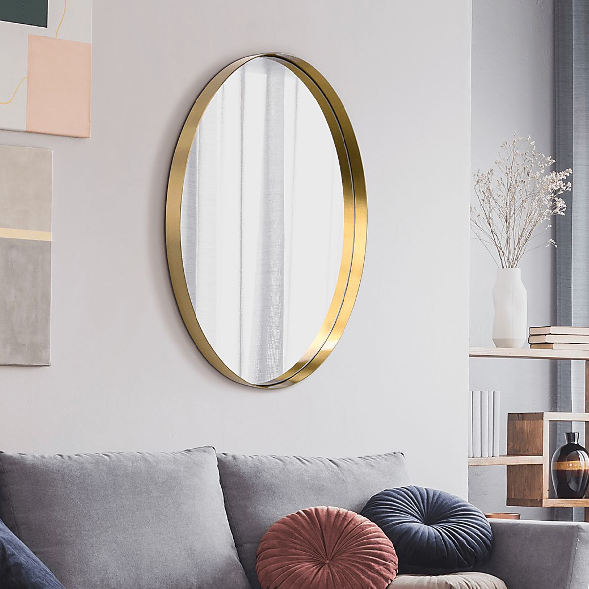 Zaylee Gold Oval Mirror