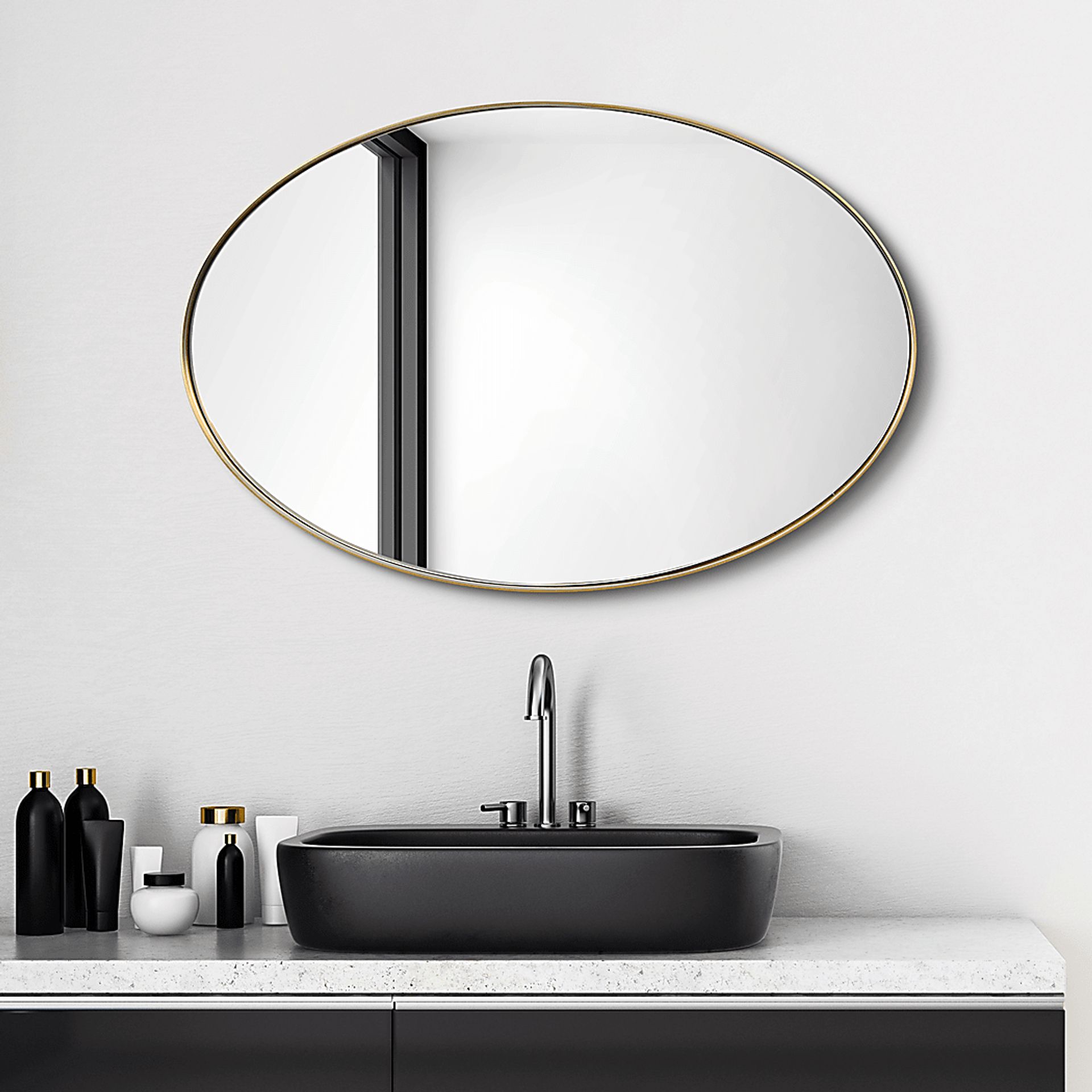 Zaylee Gold Oval Mirror - Image 11
