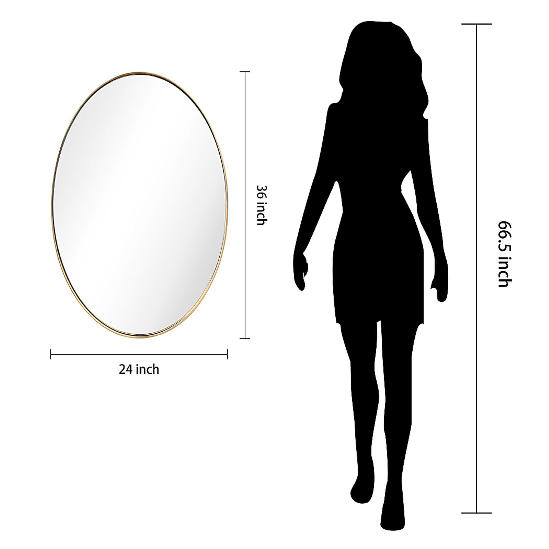 Zaylee Gold Oval Mirror - Image 8