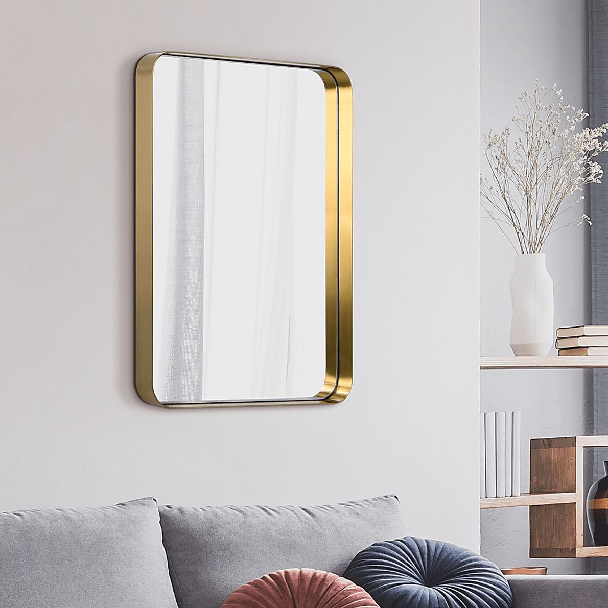 Zaylee Gold Rectangular Mirror
