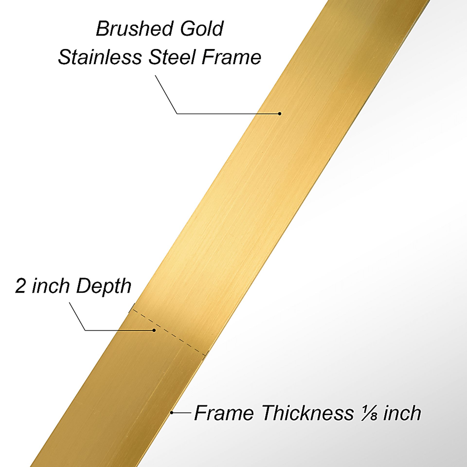 Zaylee Gold Rectangular Mirror - Image 6