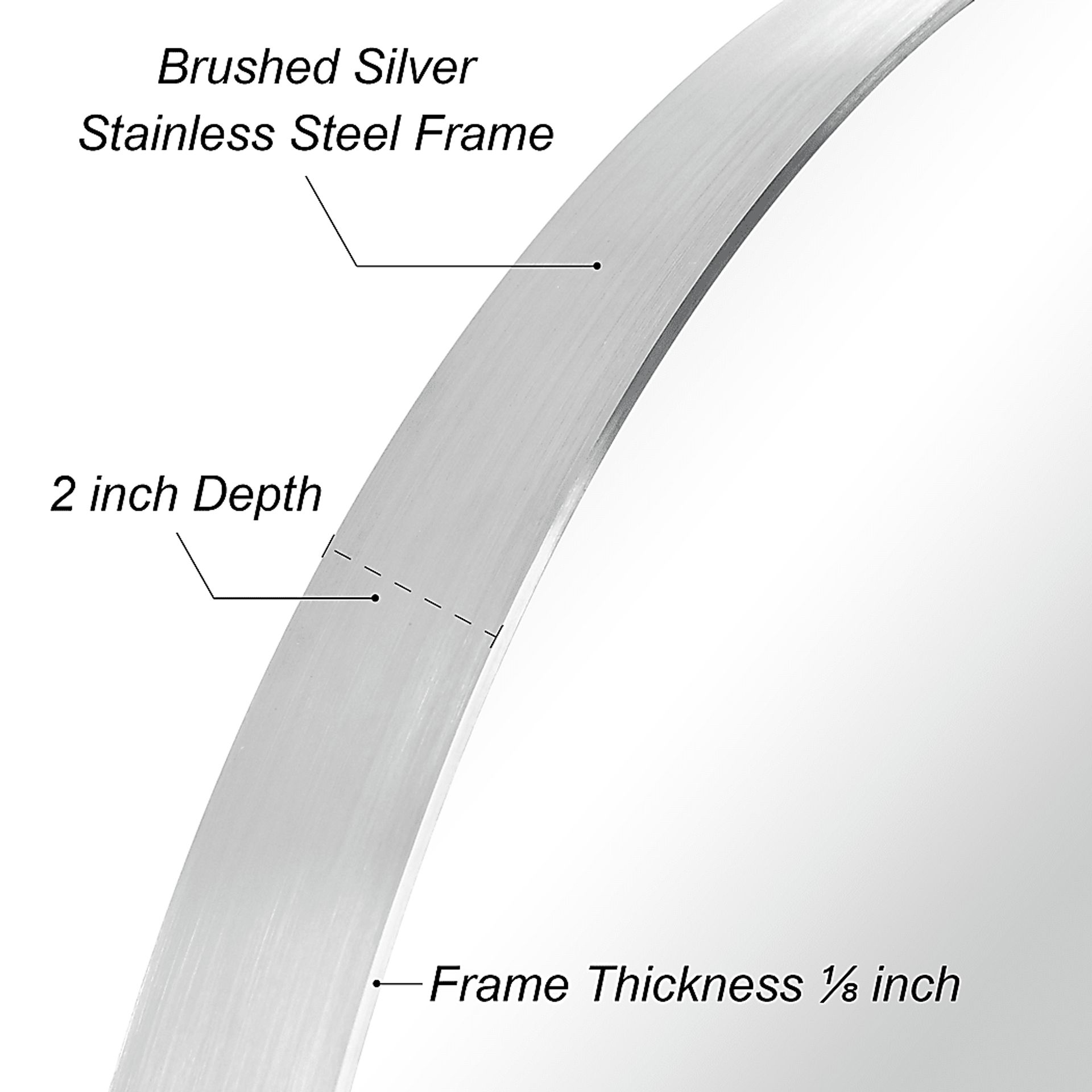 Zaylee Silver Round Mirror - Image 4