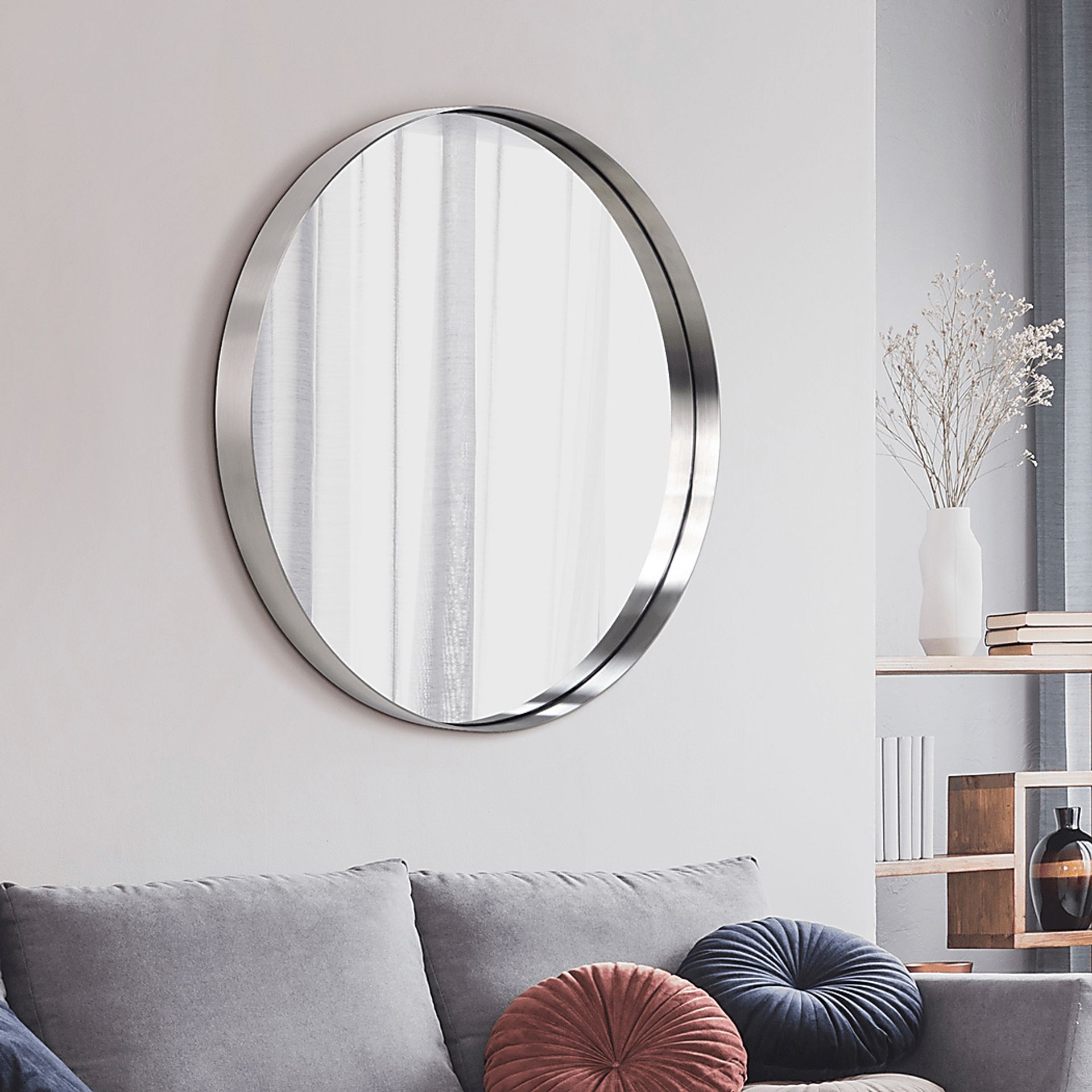 Zaylee Silver Round Mirror - Image 6