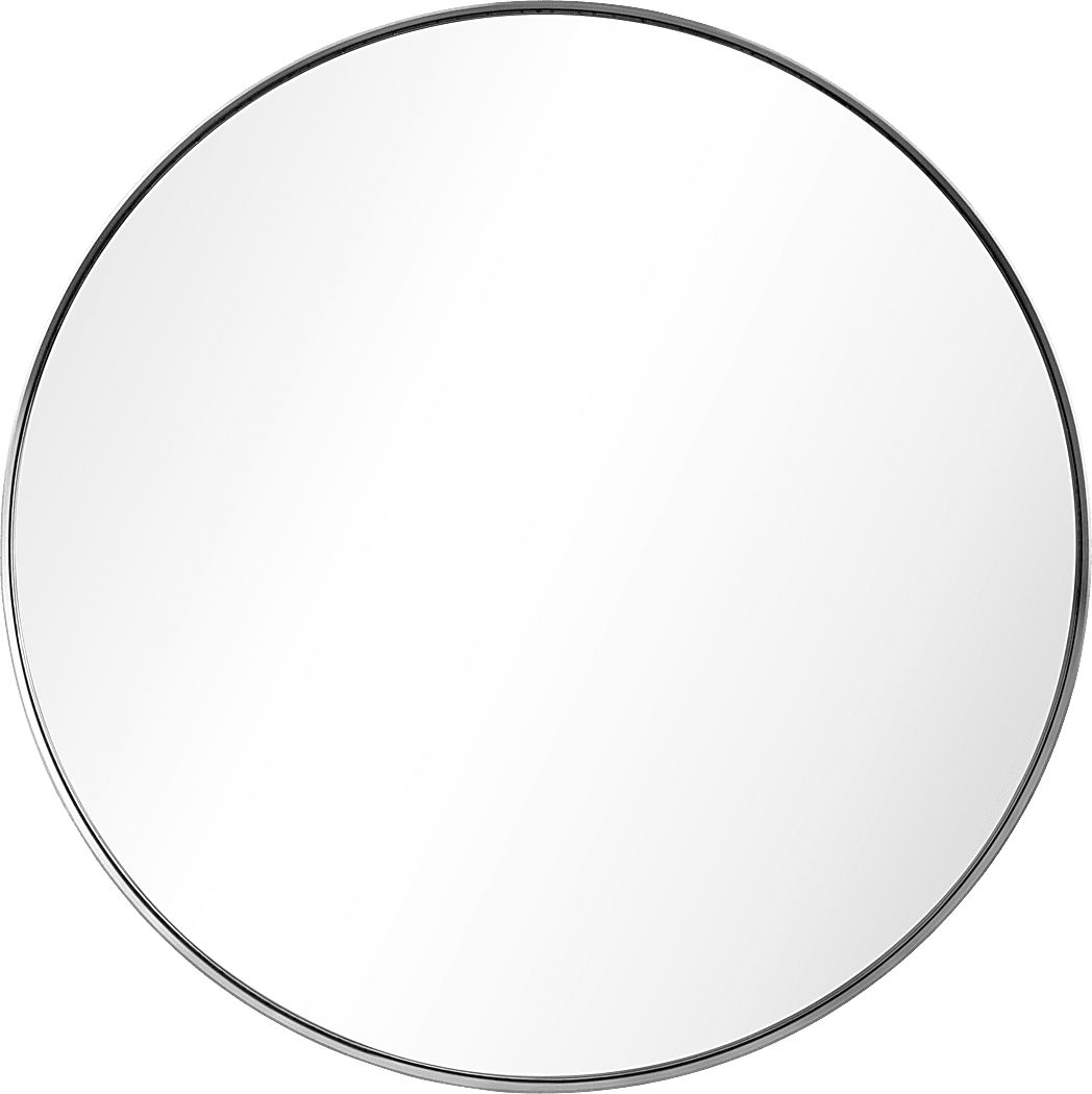 Zaylee Silver Round Mirror
