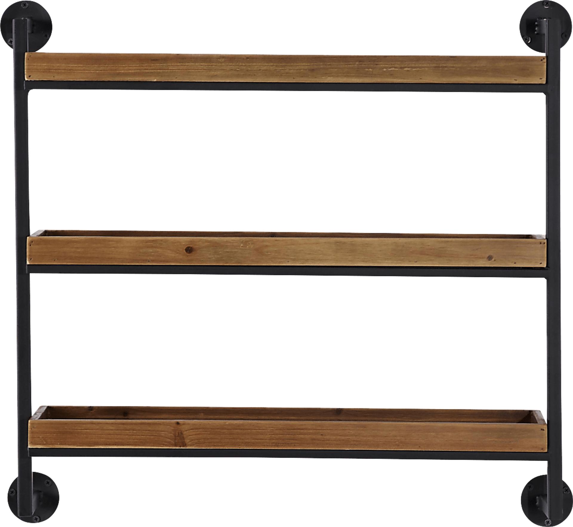 Zayru Brown Wall Shelf - Image 4