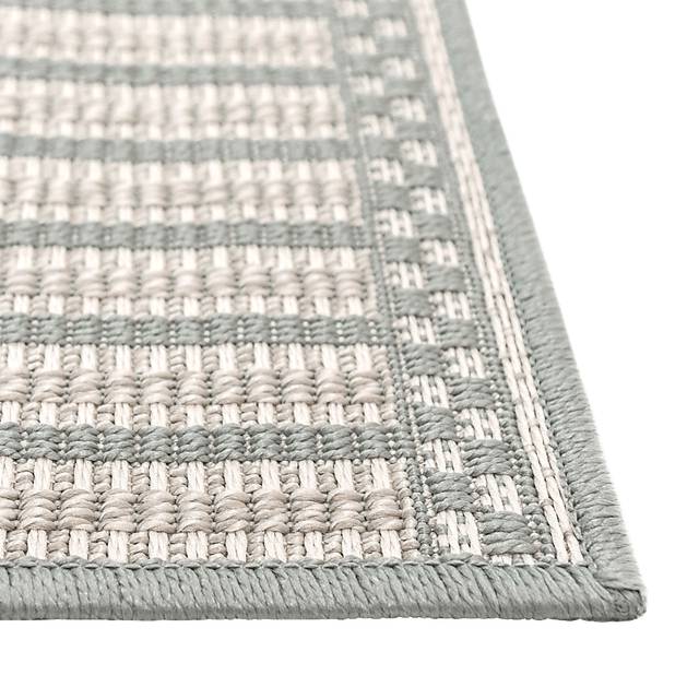 Zeana Blue 4'10 x 7'6 Indoor/Outdoor Rug - Thumbnail - Image 2