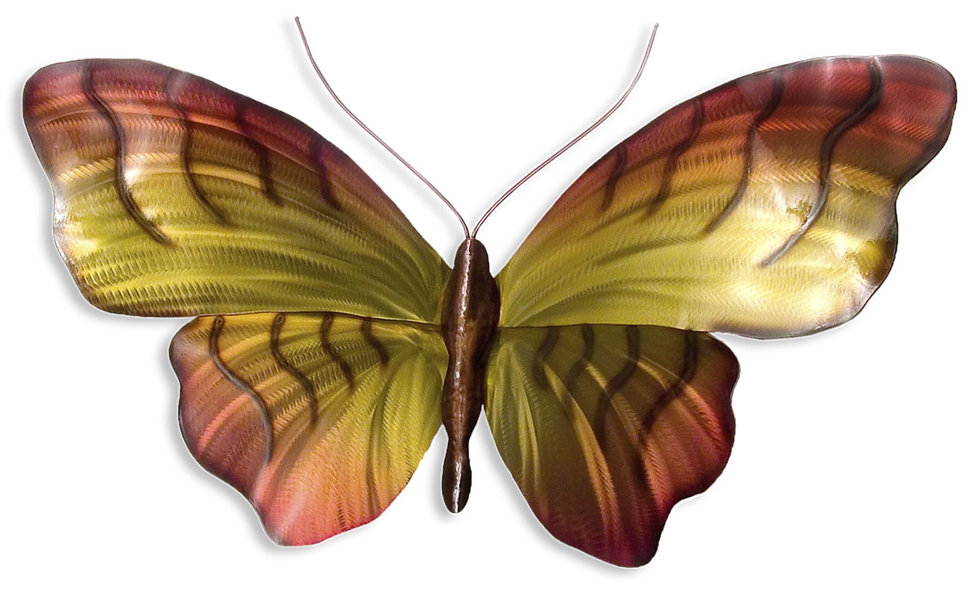 Zebra Butterfly Tangerine Outdoor Artwork - Image 1