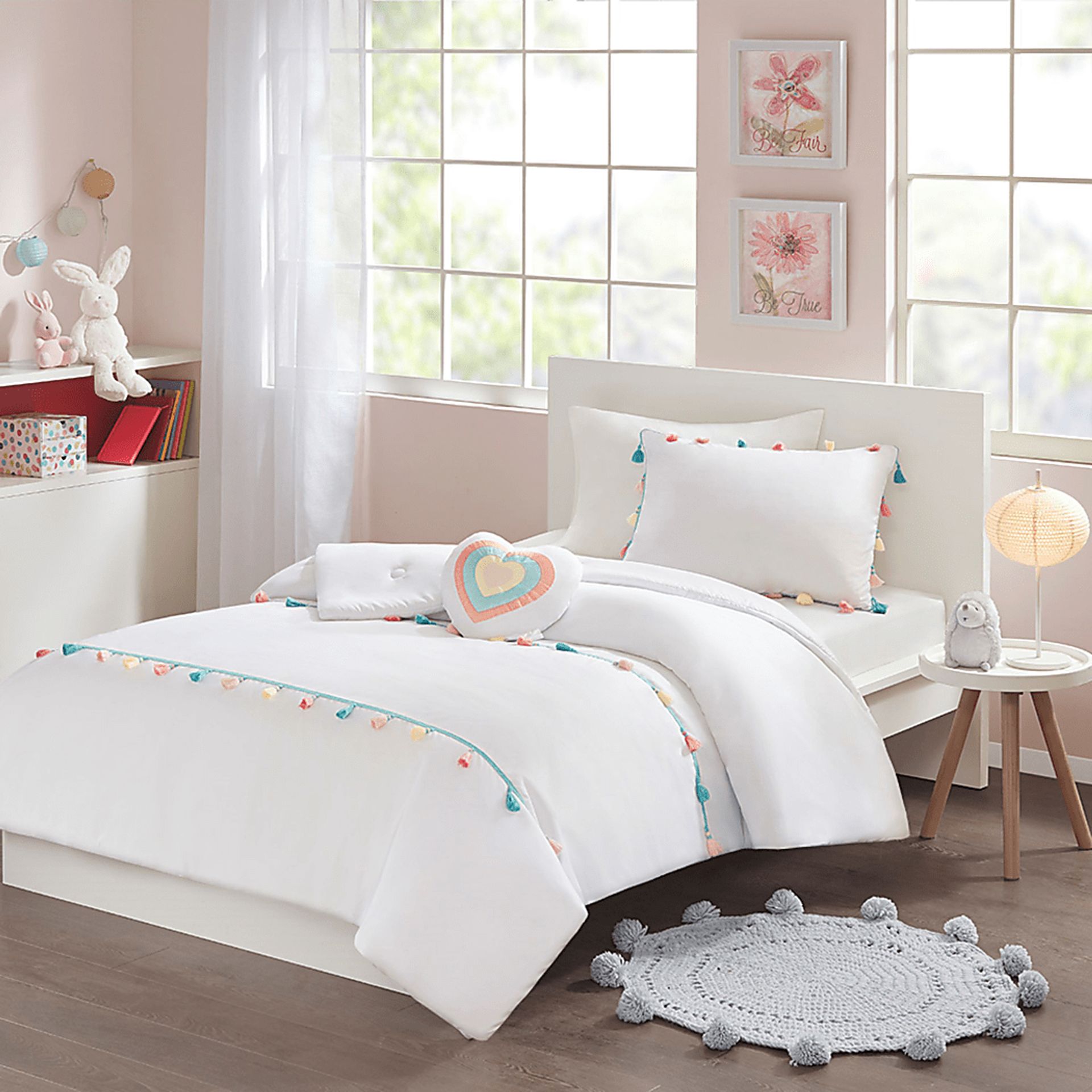 Zeii White Twin Comforter Set - Image 2