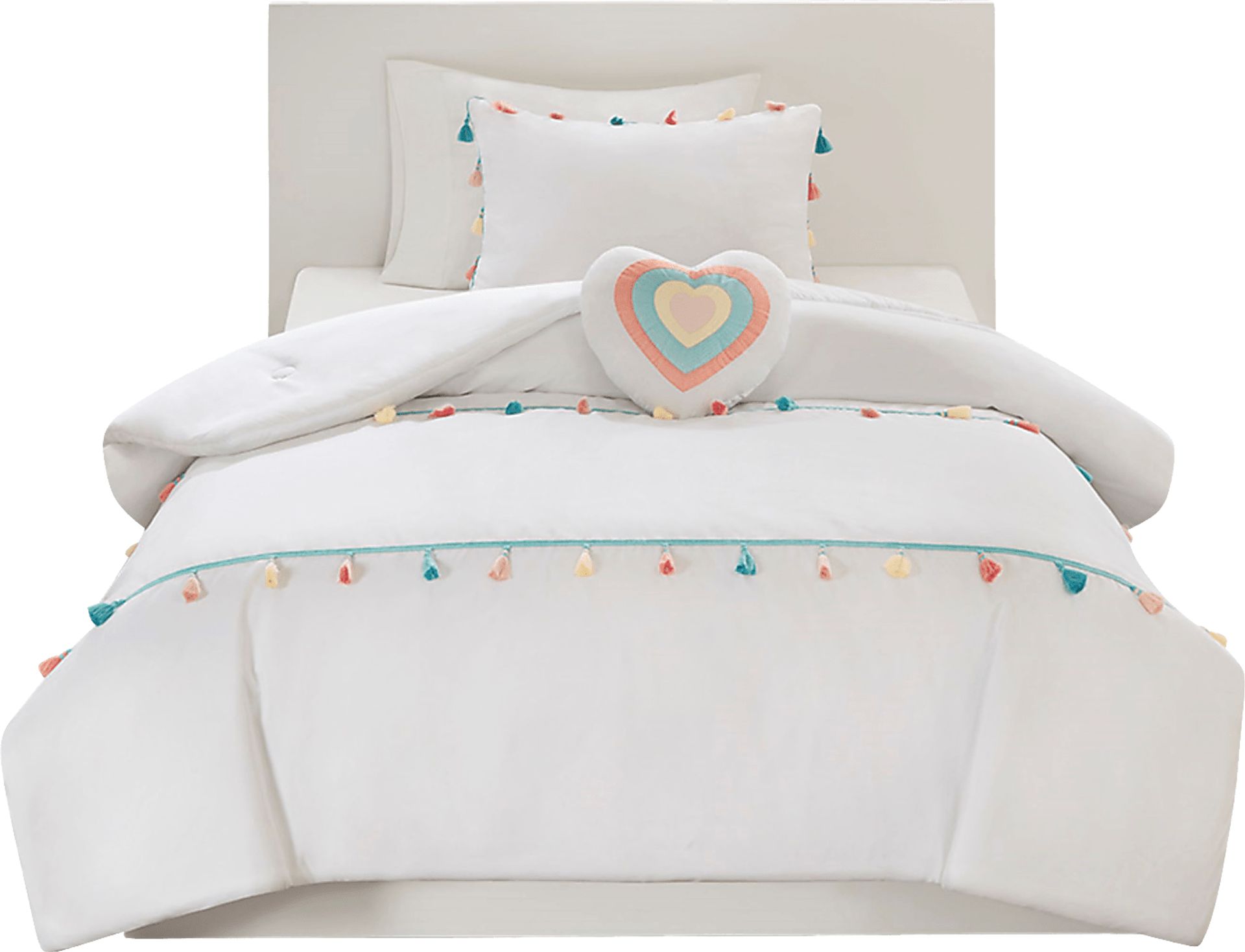 Zeii White Twin Comforter Set - Image 1