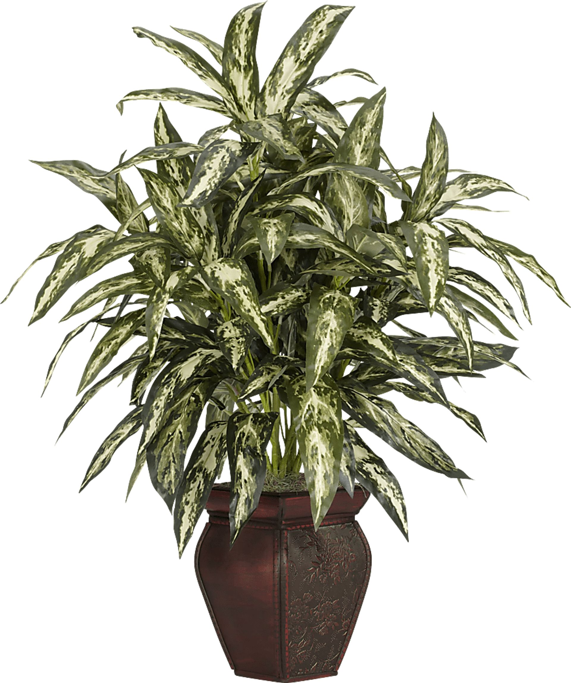 Zekiel Green Aglaonema Silk Plant - Image 1