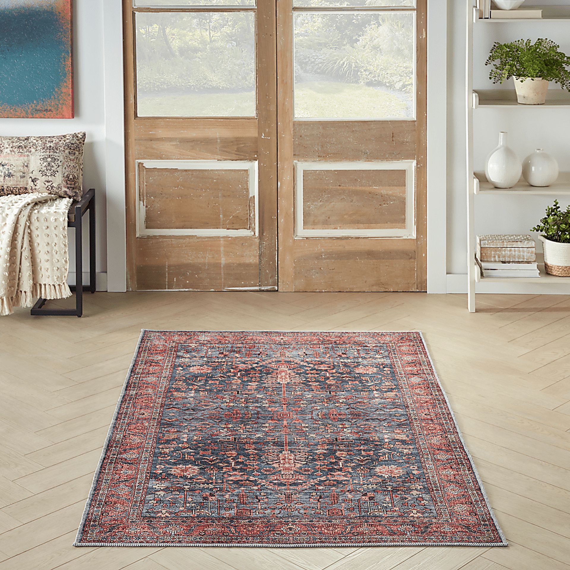 Zelesh Navy/Brick 7'10 x 9'10 Rug - Image 2