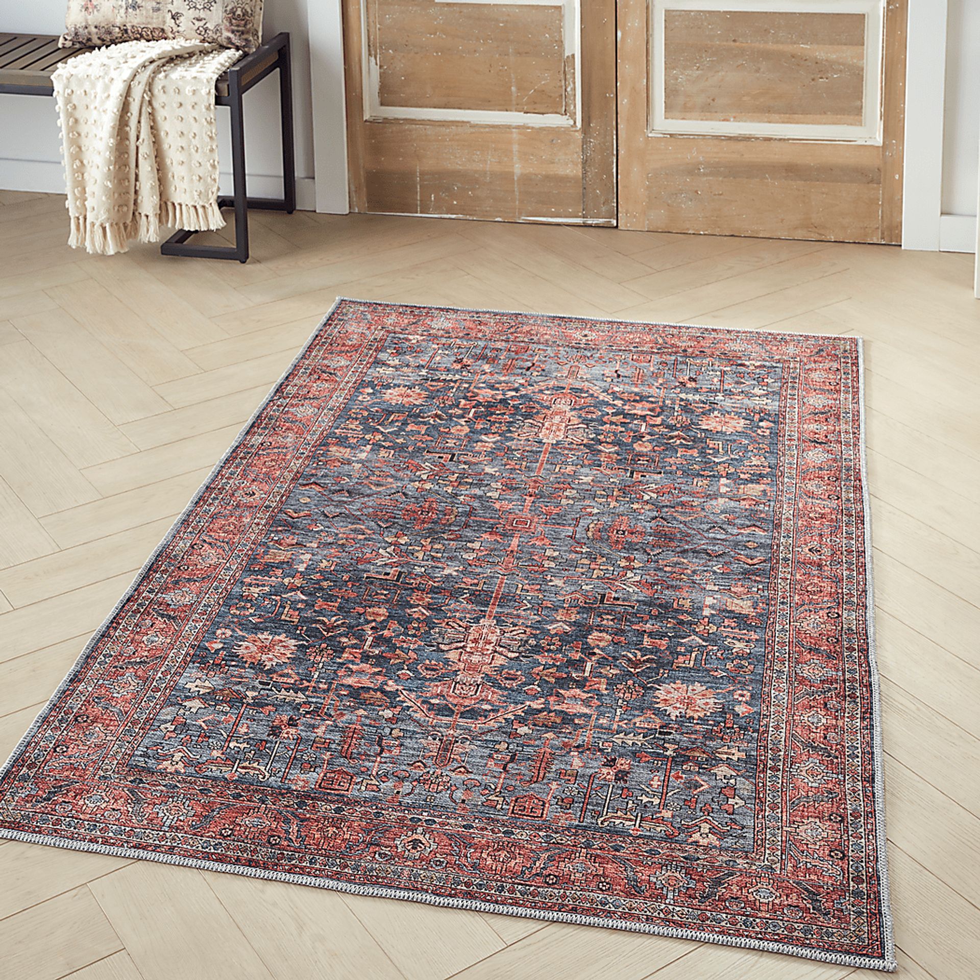 Zelesh Navy/Brick 7'10 x 9'10 Rug - Image 3