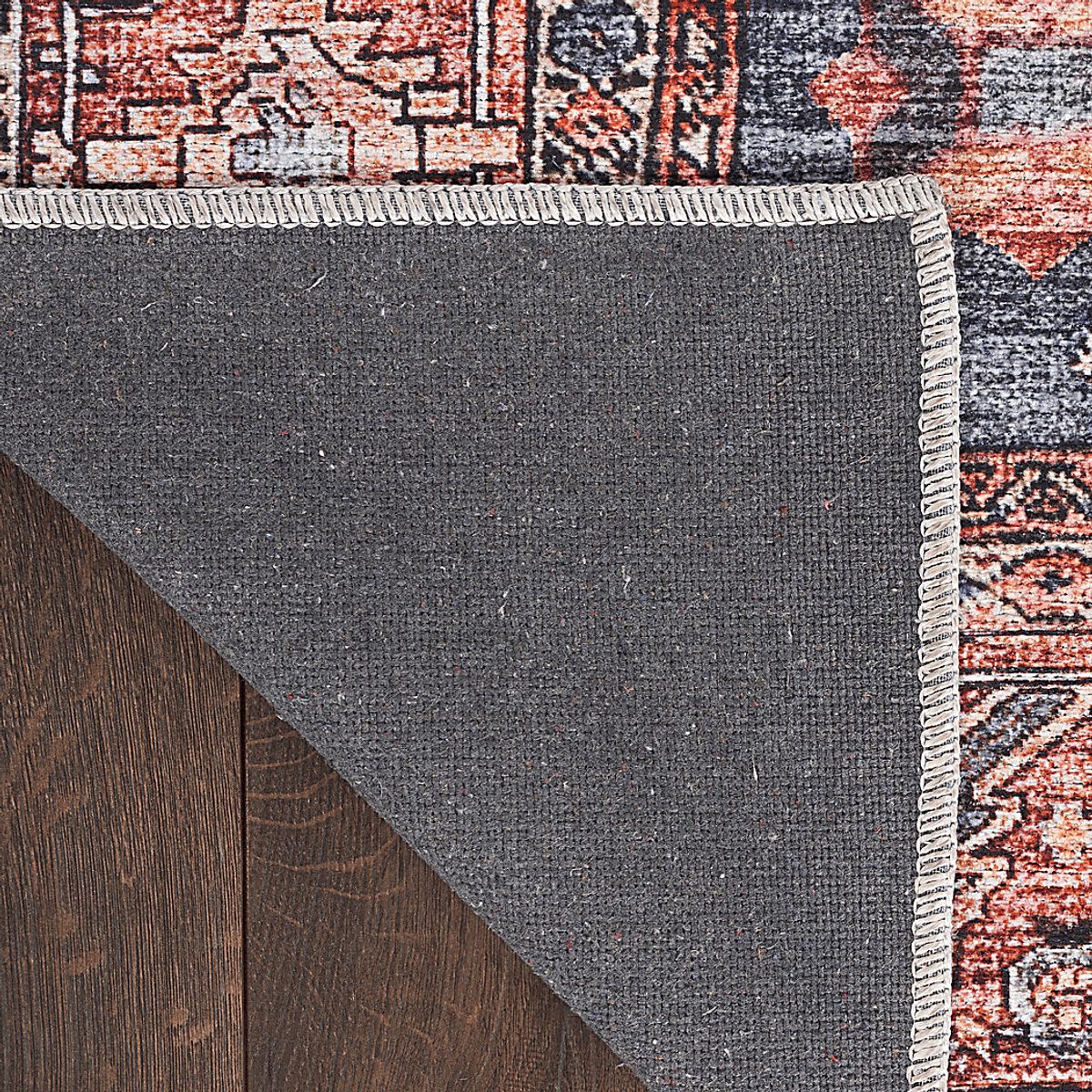 Zelesh Brick,Navy Blue,Red Rugs | Rooms to Go