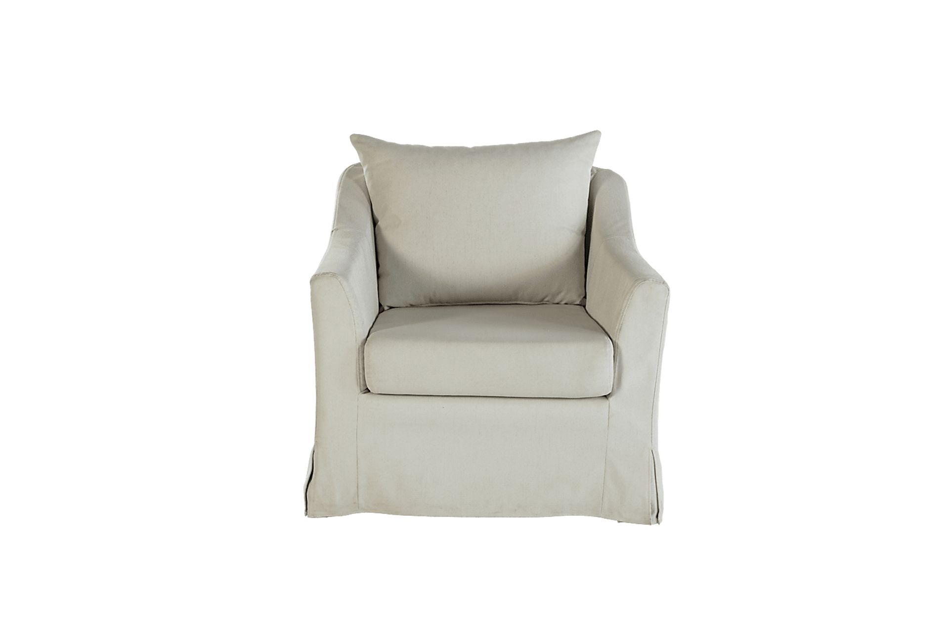 Zelkova Beige Swivel Accent Chair and Ottoman - Image 2