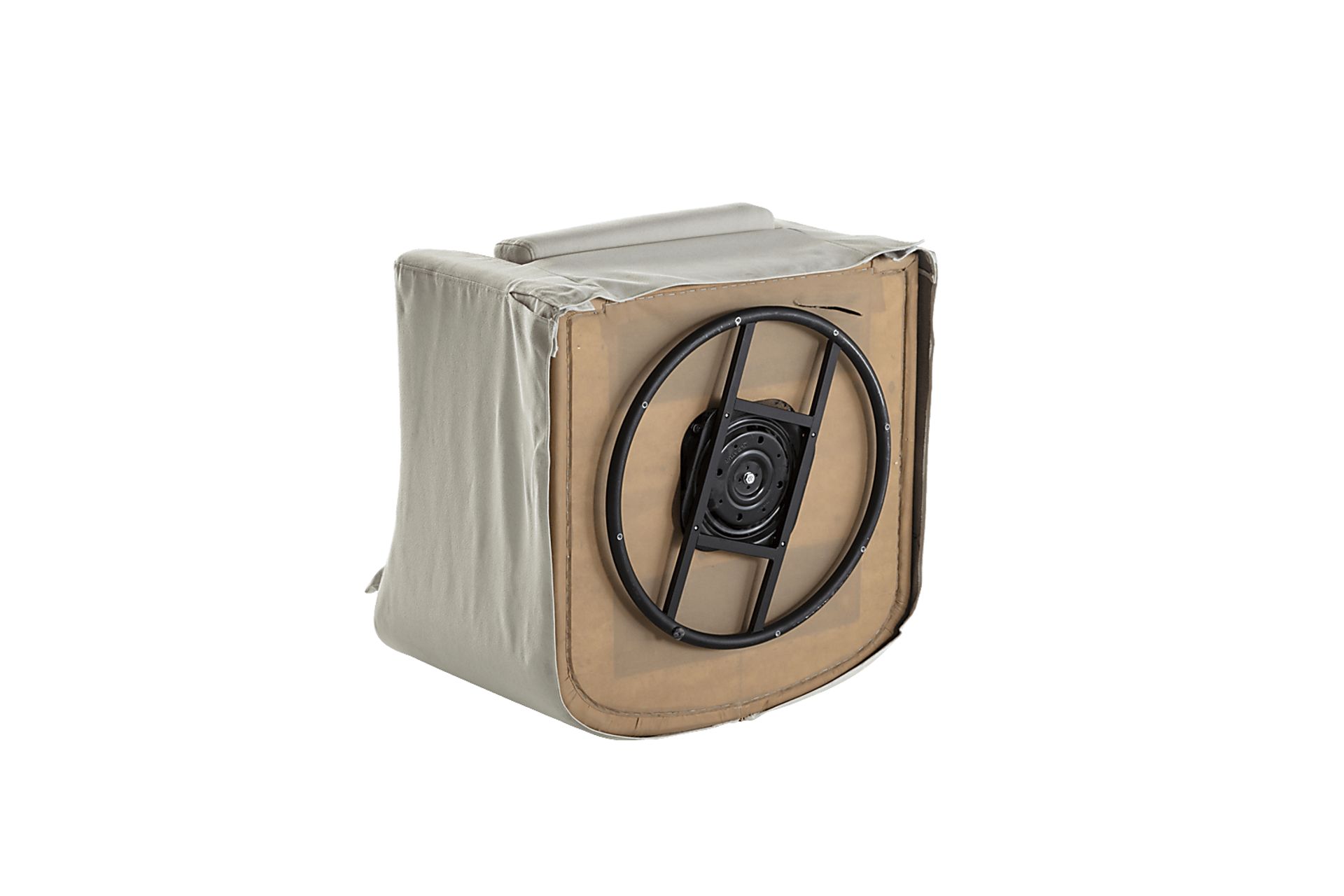Zelkova Beige Swivel Accent Chair and Ottoman - Image 5