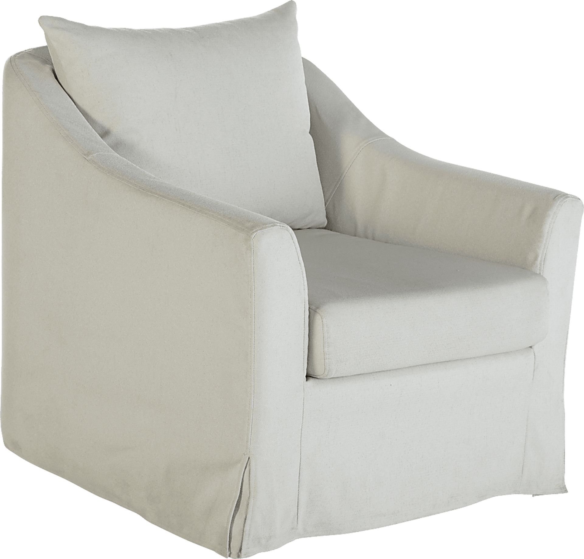 Zelkova Beige Swivel Accent Chair and Ottoman - Image 1