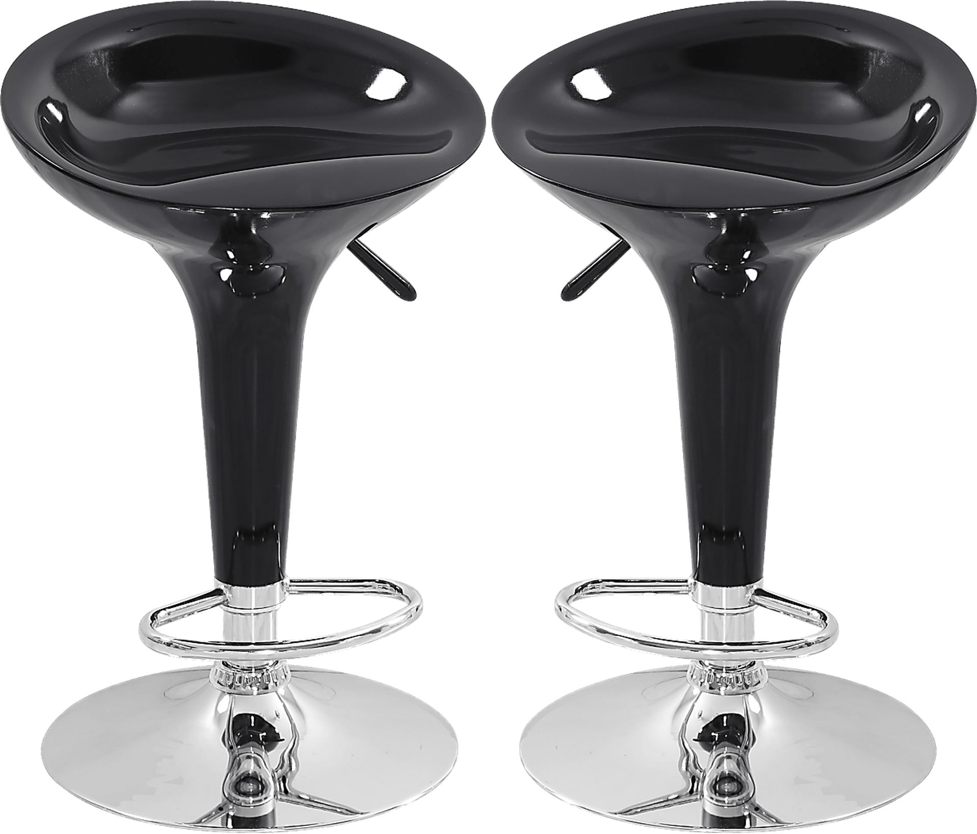 Zella Black Adjustable Barstools (Set of 2) - Image 1