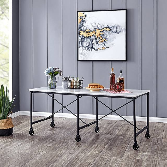 Zellmark White Kitchen Island - Thumbnail - Image 7