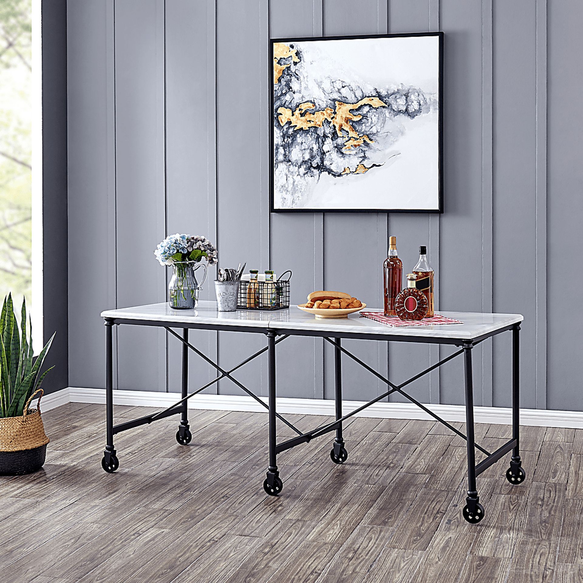 Zellmark White Kitchen Island - Image 7