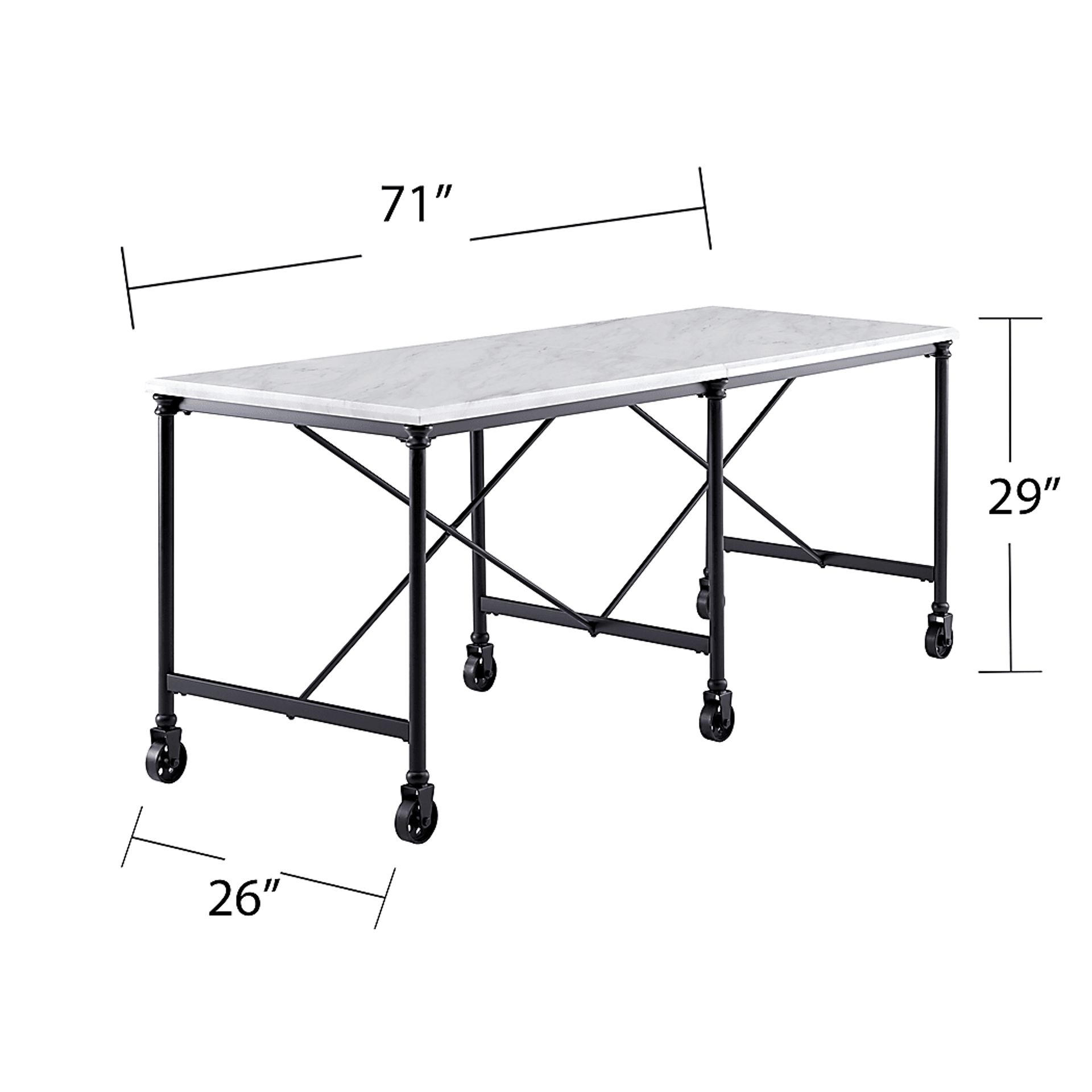 Zellmark White Kitchen Island - Image 8